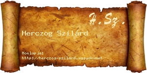 Herczog Szilárd névjegykártya