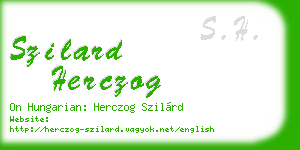 szilard herczog business card